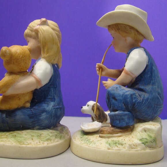 "AFTER CHORES" VNTG Retired Denim Days HomCo #1504 Pair Home Interiors - Picture 5 of 16